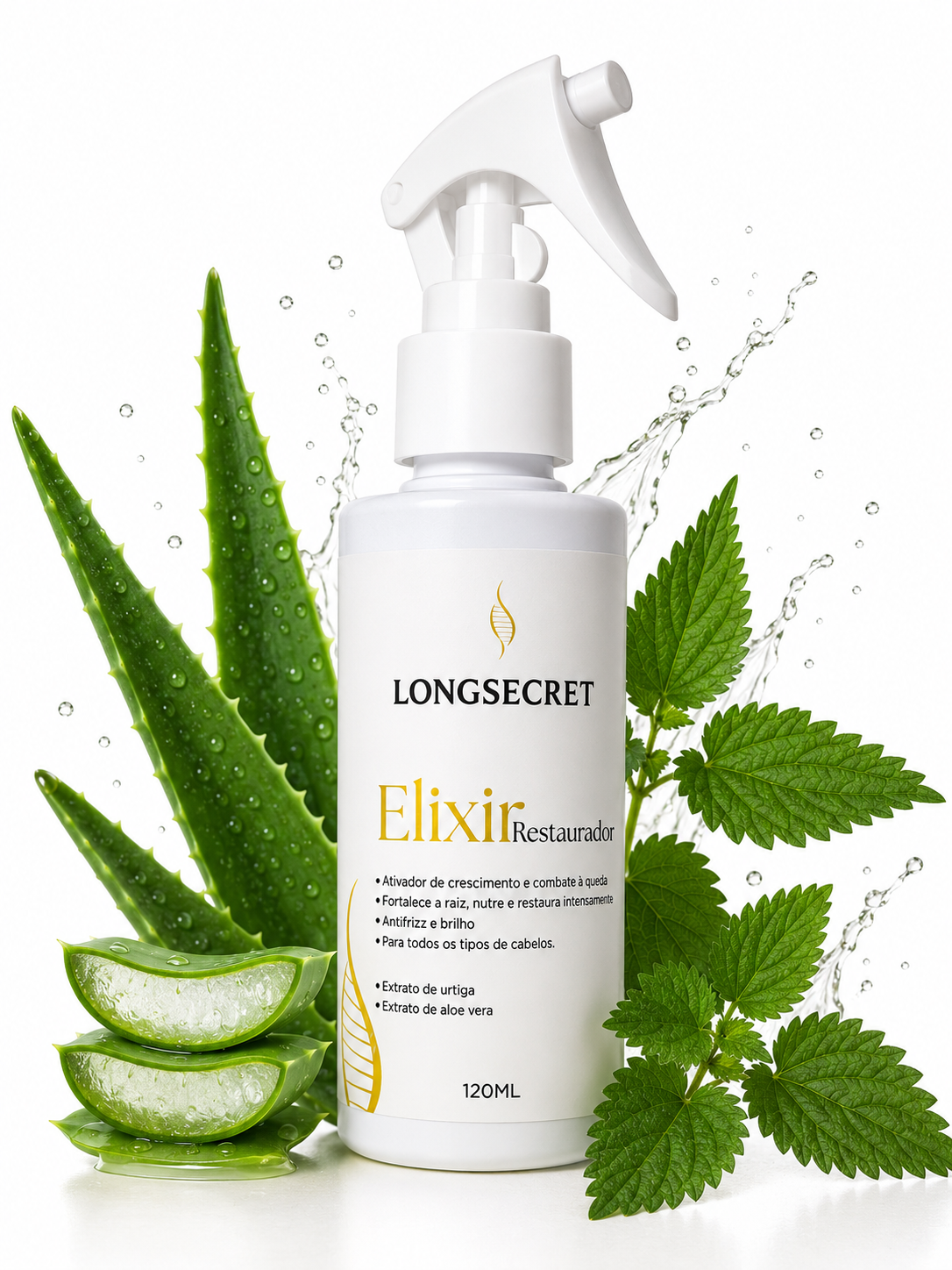 Tônico Ativador Elixir Restaurador LONGSECRET, 120ml